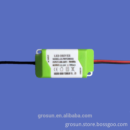7W CE Standard Constant Current Output LED Lighing Driver / LED power Supply